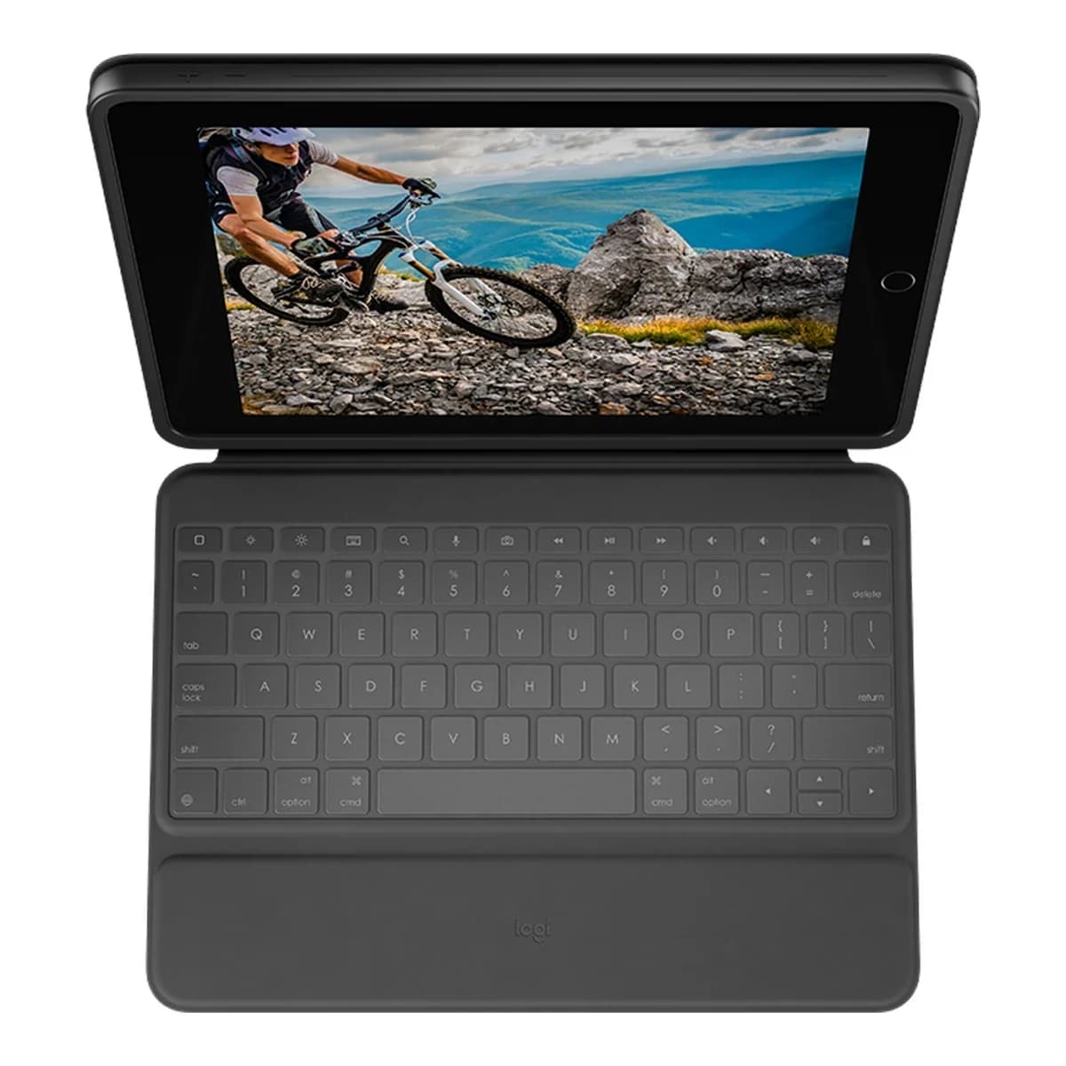 LOGITECH Zaštitna futrola s tastaturom Rugged Folio, iPad 7/8/9 gen, Smart Connector, Graphite, UK Layout