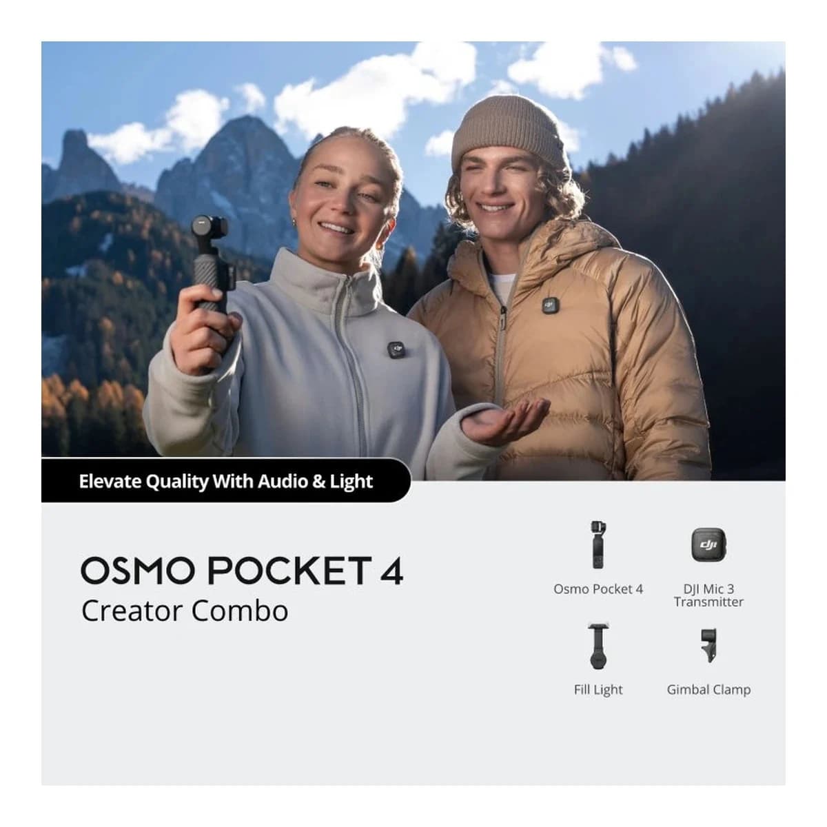 DJI Akcijska kamera Osmo Pocket 4 Creator Combo, Garancija 24 mjeseca