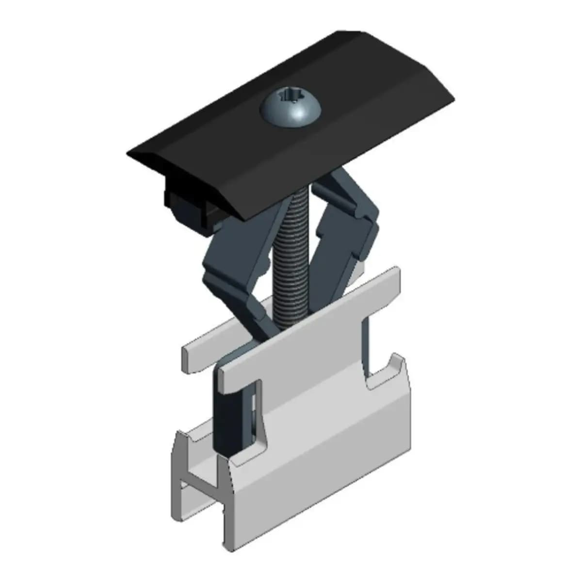 VAN DER VALK Srednji spojni element, Alu mid clamp, 28-50 mm, Crni