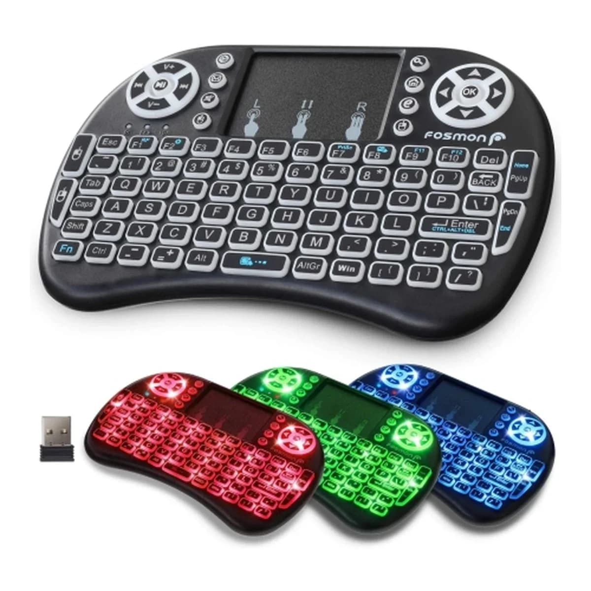 BORG Tastatura Bezicna X10, Bluetooth/2.4GHz, Touchpad, RGB Backlit, Voice Search