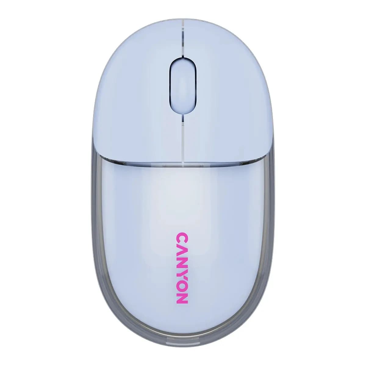 CANYON Miš Bežični OnClick 24, Bluetooth/2.4GHz, Transparent Blue