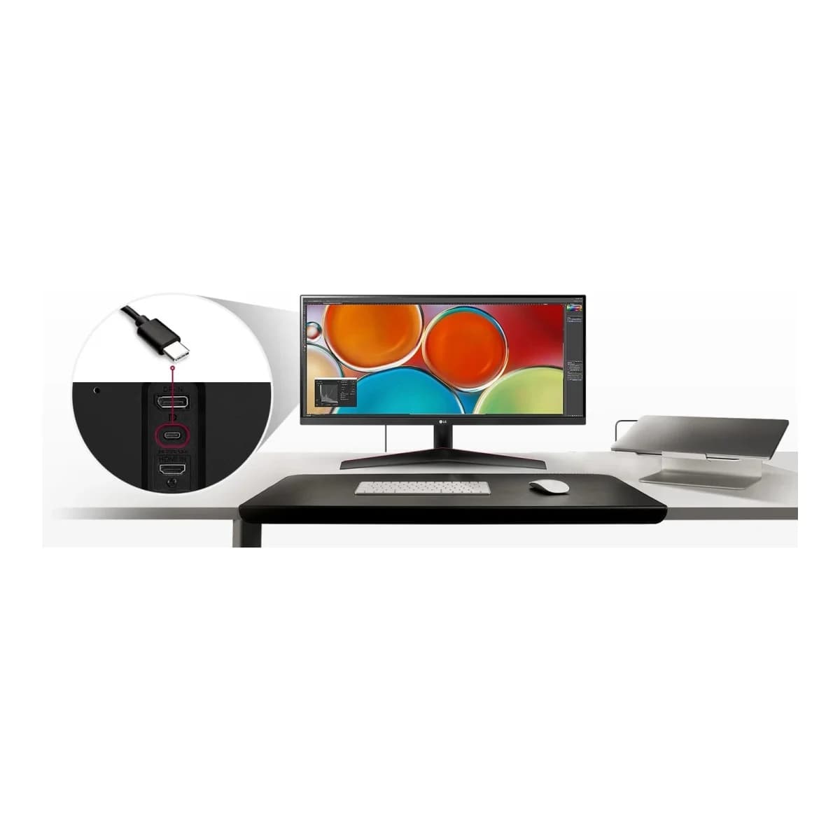 LG Monitor 29WP60G-B 29" WFHD, IPS Panel, 75Hz, 1ms, UltraWide 21:9, FreeSync
