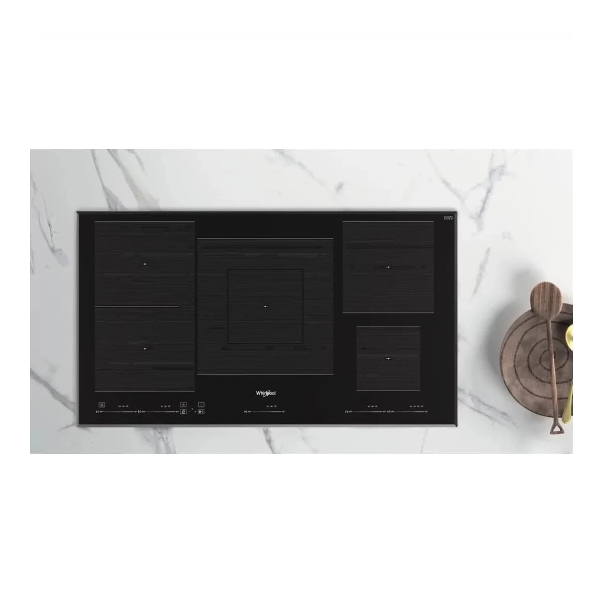 WHIRLPOOL Indukcijska ploča WT1090BA, Širina 90 cm, Crna, 5 zona, Touch Control