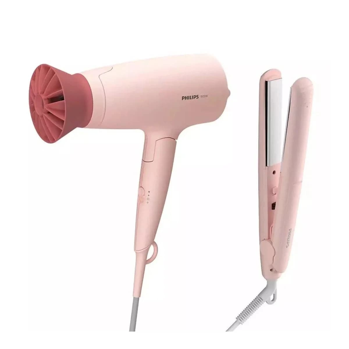 PHILIPS Set Fen i Pegla za kosu BHP3980, Ružičasta, 3 Brzine, Kompaktan dizajn