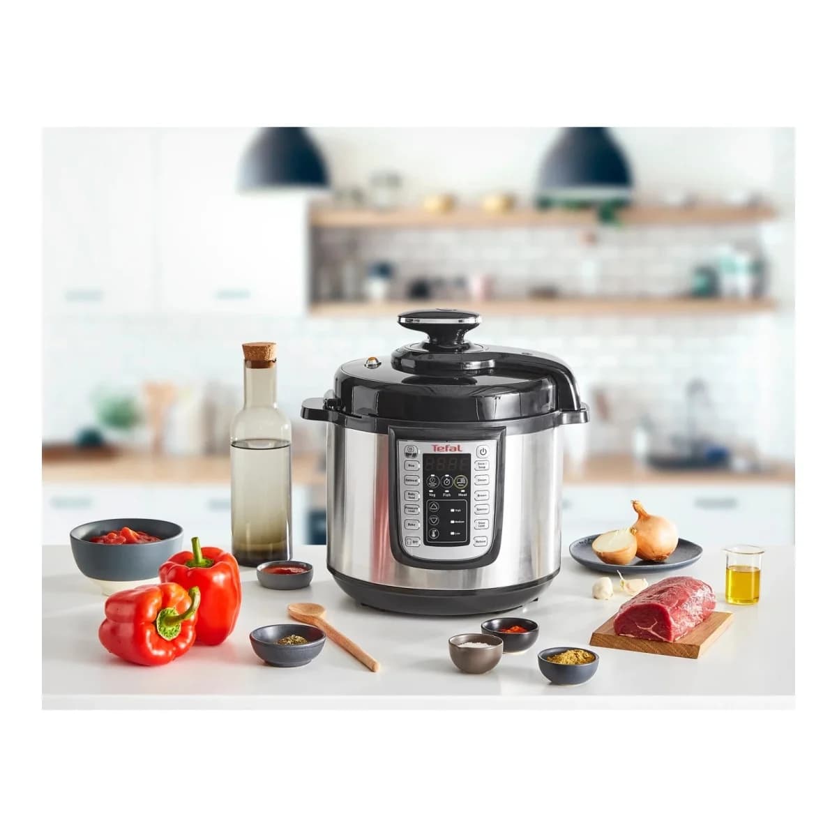 TEFAL Električni ekspres lonac CY505E30, 1100W, 6L, 25 programa, Nehrđajući čelik