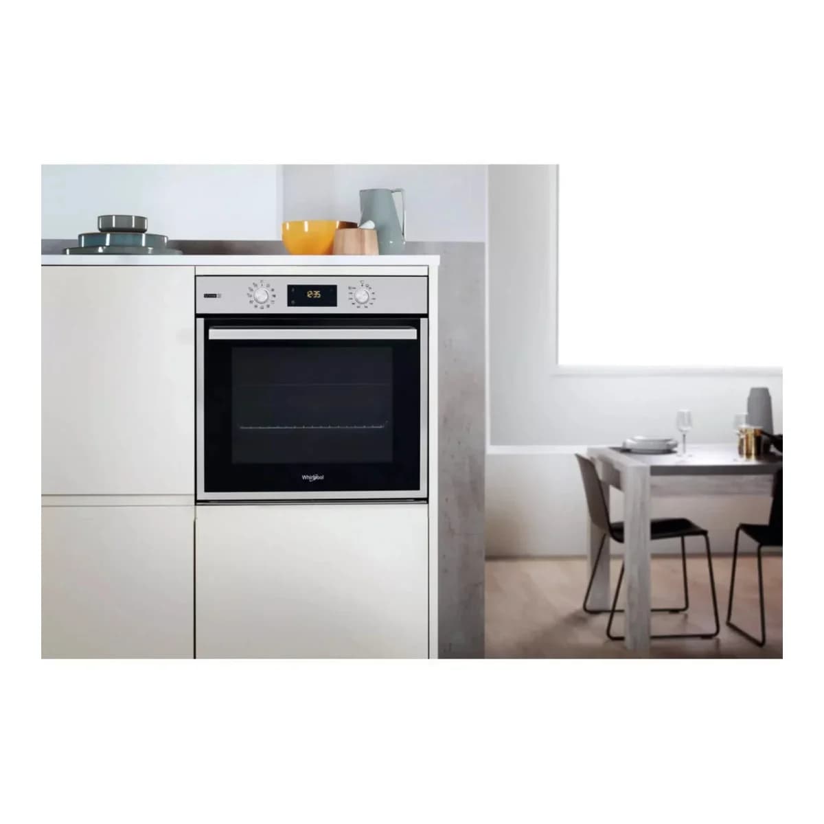 WHIRLPOOL Pećnica OAS KP8V1 IX, 71L, Piroliza, Energetska klasa A+, Inox, 3300W