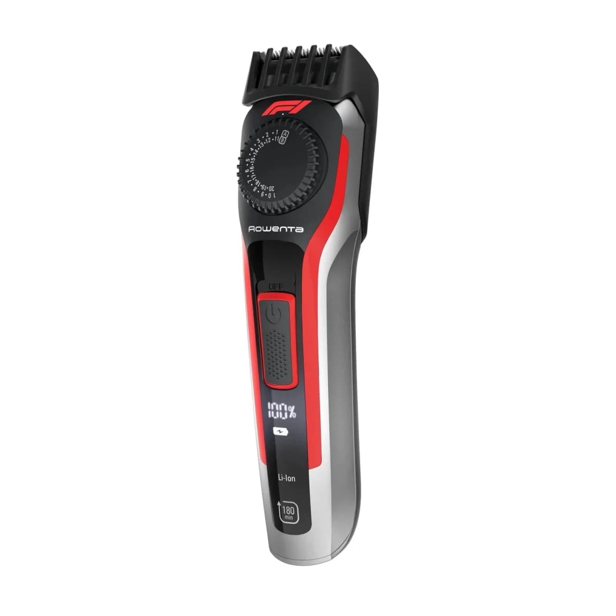 ROWENTA Trimer za bradu TN384MF0, Vrijeme rada 180 min, 24 mjeseca garancija, Crno-crveni