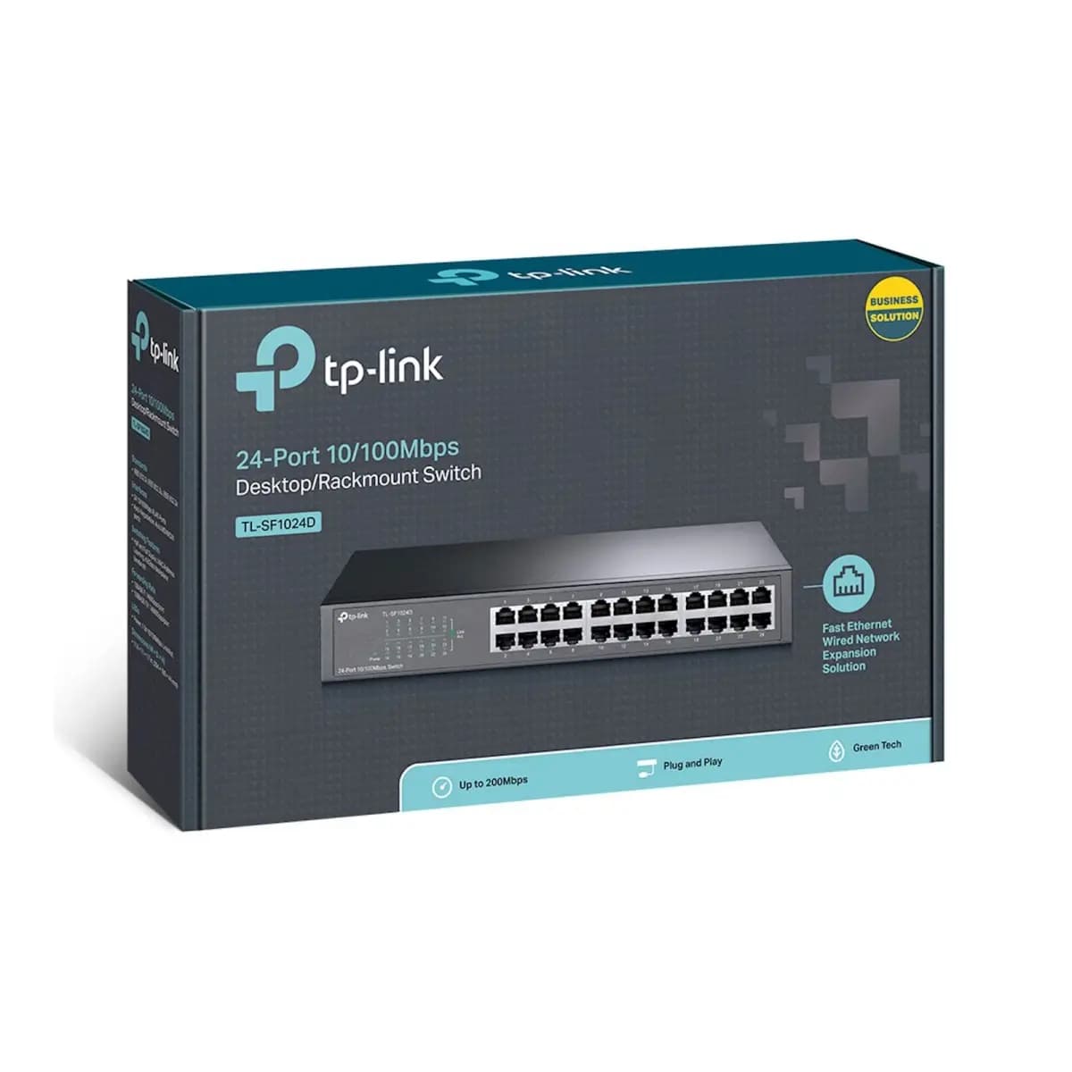 TP-LINK Switch TL-SF1024D, 24-Port 10/100Mbps, Rack-mount, Plug and Play, Energetski efikasan