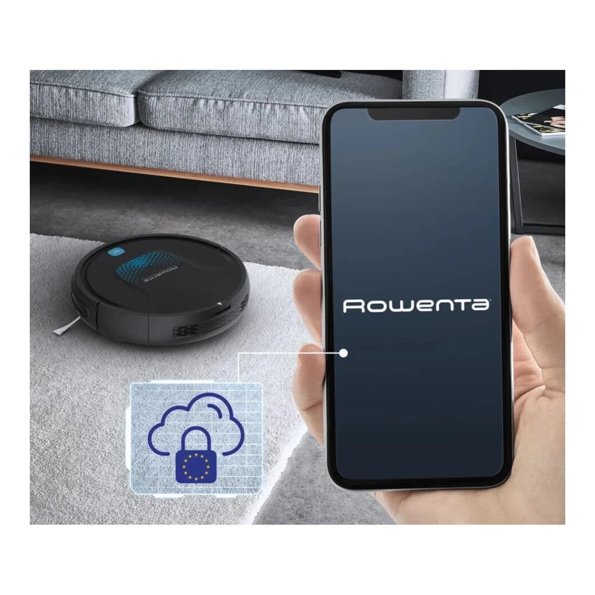 ROWENTA Robot Usisivač RR8275WH, 150 min, 0.44 l, 70 dB, Visina 80 mm
