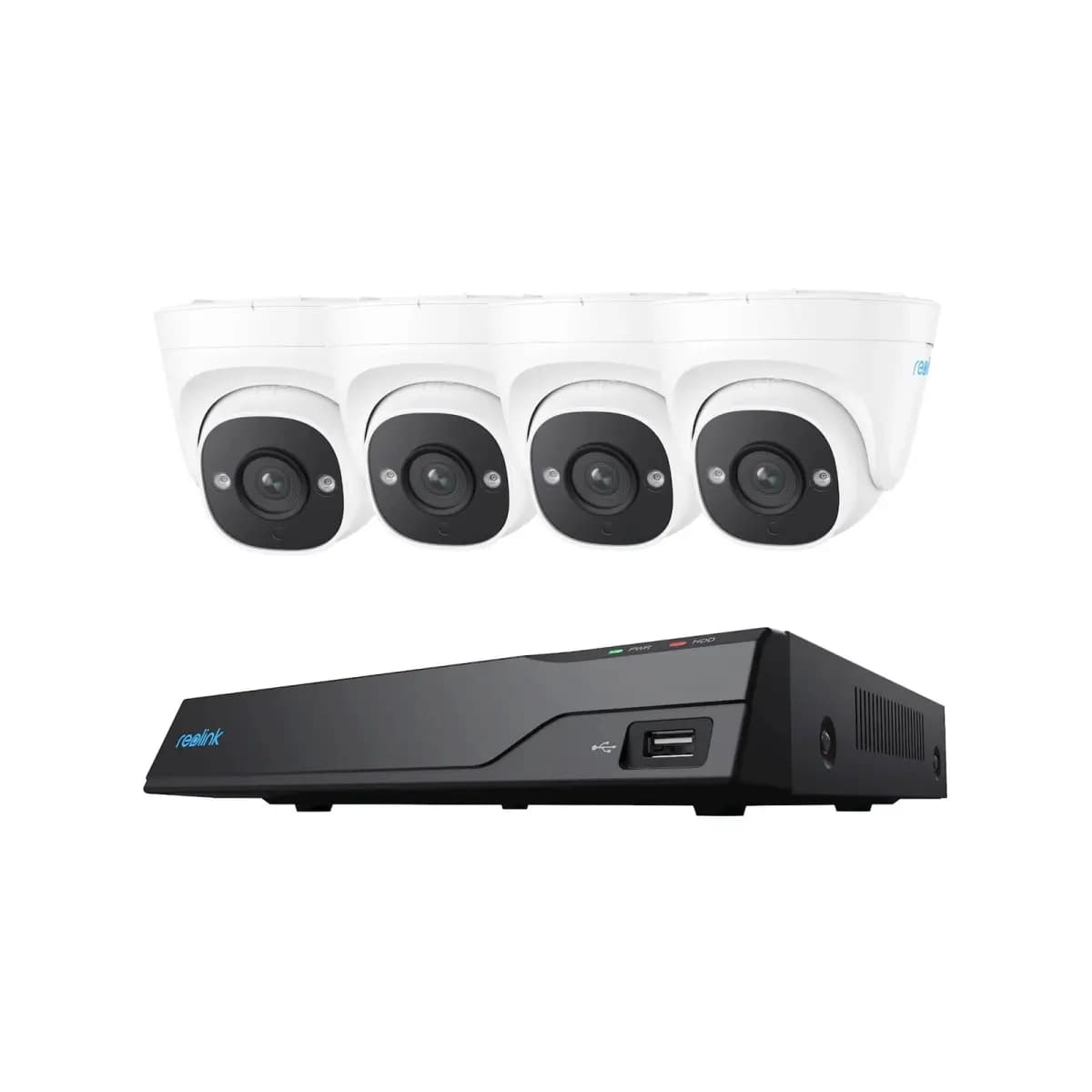 REOLINK Video Nadzorni Set NVS8-5MD4, 5MP, 8-kanalni NVR, 2TB HDD, 4x PoE Kamere, Detekcija Osoba/Vozila