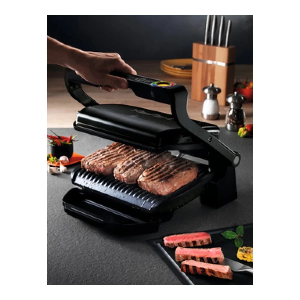 TEFAL Roštilj GC712834, Crna boja, 24 mjeseca garancija, 175x365 mm