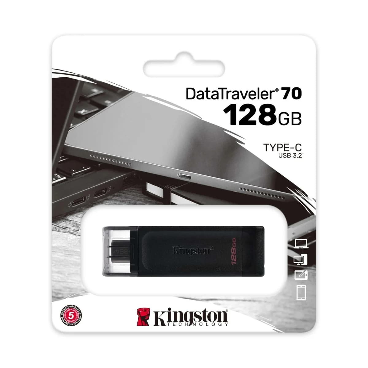 KINGSTON USB Stik DT70, 128GB, USB-C, USB 3.2 Gen 1