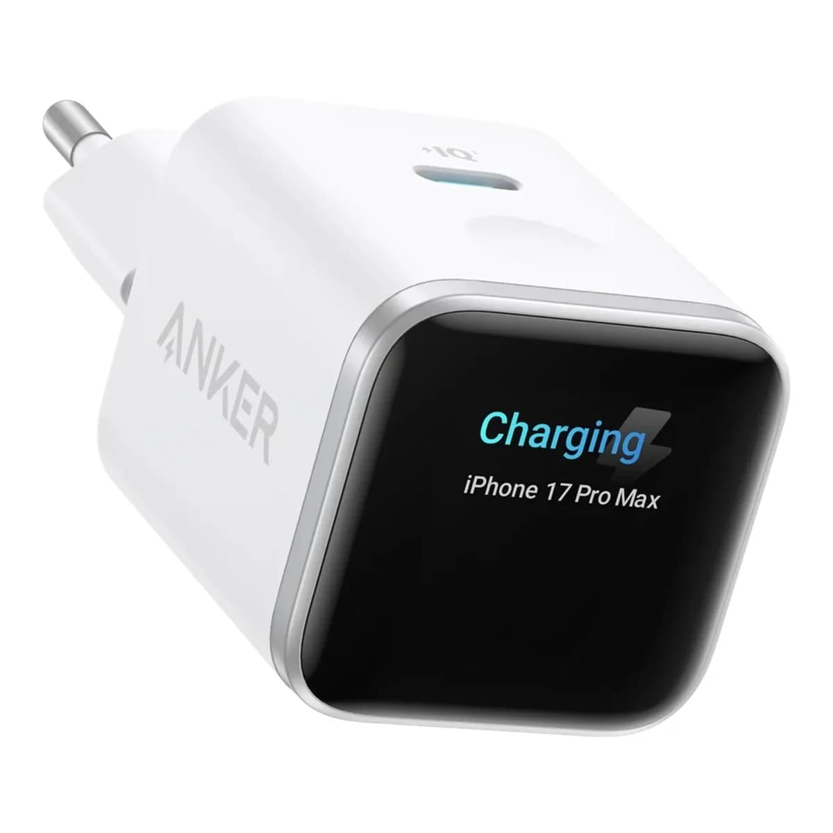 ANKER Punjač Nano Charger 45W Smart Display, GaN tehnologija, Brzo punjenje, iPhone Care Mode, Pocket Size