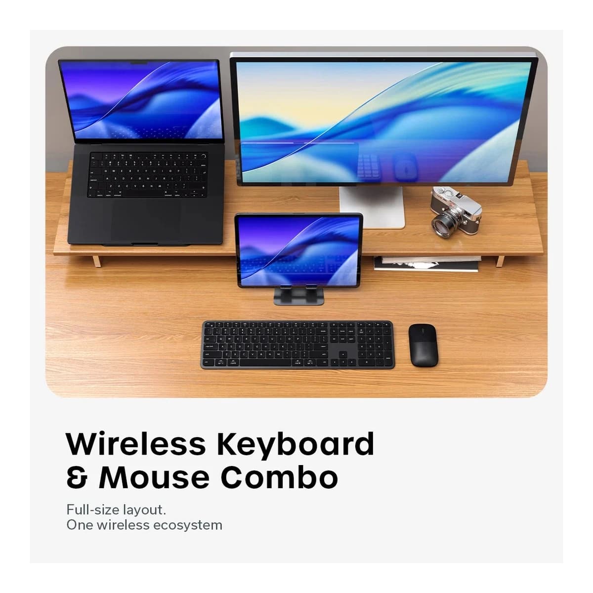 SATECHI Bežični Set Tipkovnica i Miš Slim CEX3 Wireless Combo, US English, Space Black