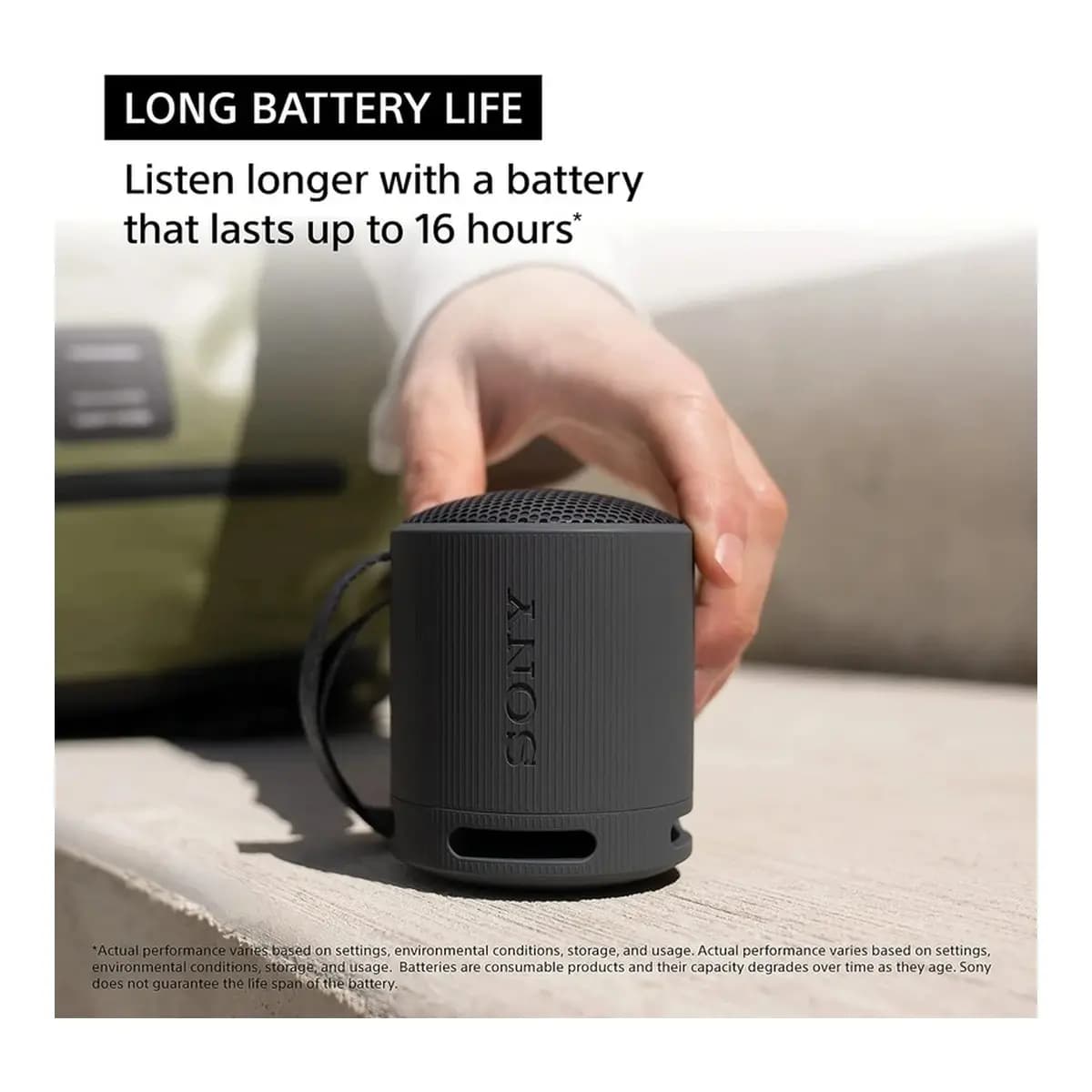 SONY Bluetooth Zvučnik SRS-XB100, Narandžasta, Prijenosni, Vodootporan IP67
