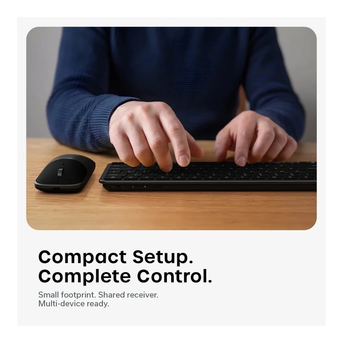 SATECHI Komplet tipkovnica i miš Slim CEX1 Wireless Combo, Bežični, US English, Space Black