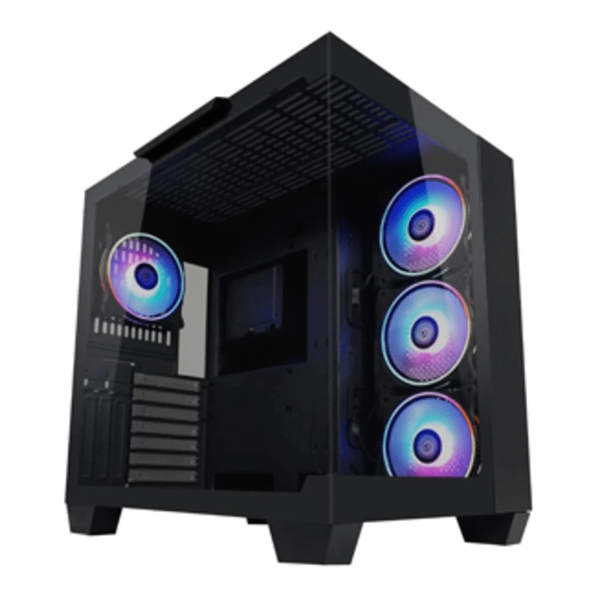 LC POWER Kuciste Gaming 809B, E-ATX, Crno, 4x 120mm ARGB, Kaljeno staklo, USB-C