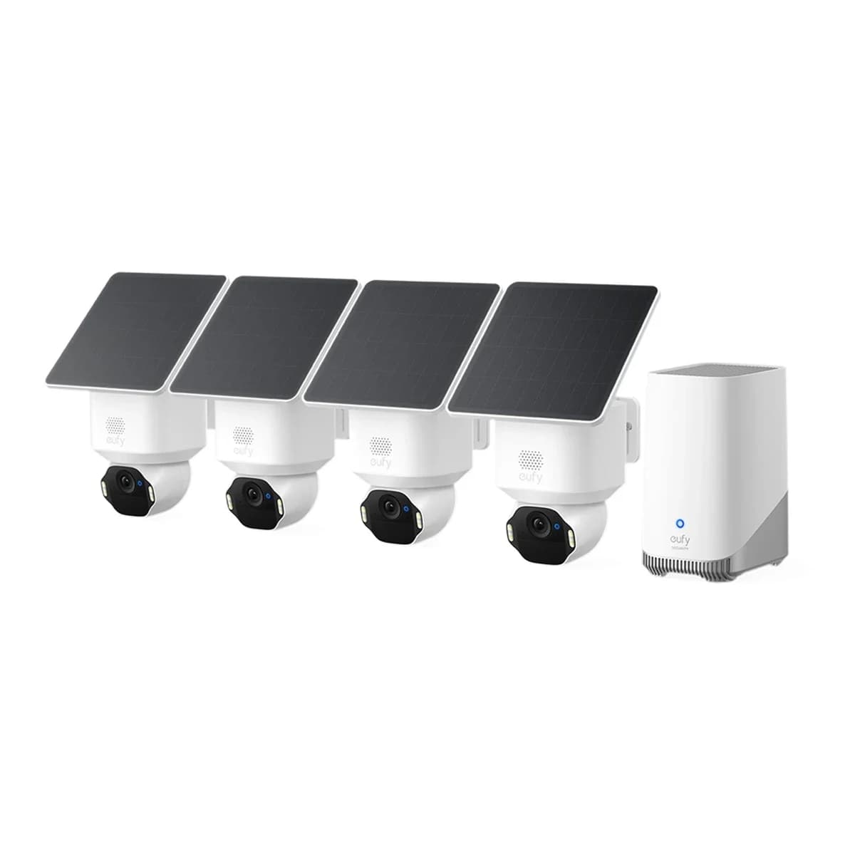 ANKER IP Kamera 4K SoloCam E42 4xCam Kit, HomeBase 3, Solar Panel, AI Motion Detection, Smart Tracking