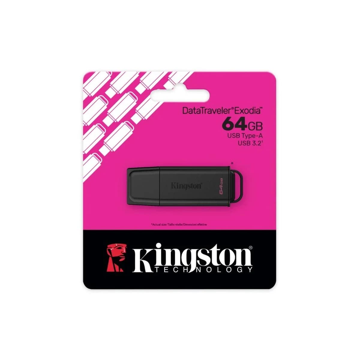 KINGSTON USB Stik DataTraveler Exodia G2 64GB, USB 3.2 Gen 1, Crna, Garancija 120 mjeseci