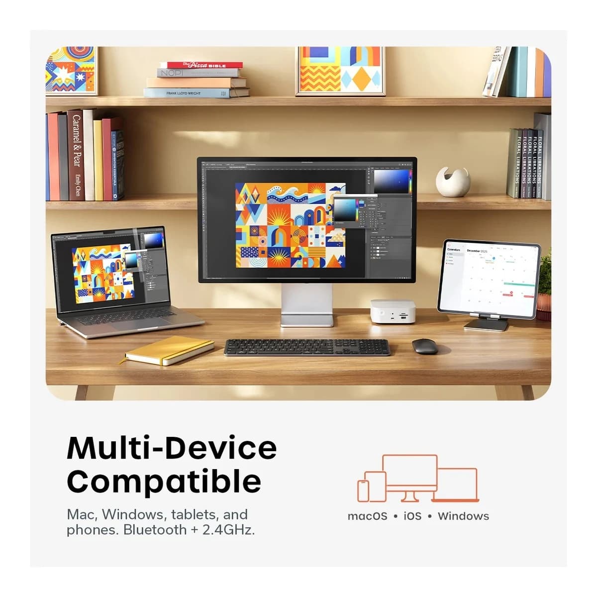 SATECHI Bežični Set Tipkovnica i Miš Slim CEX3 Wireless Combo, US English, Space Black