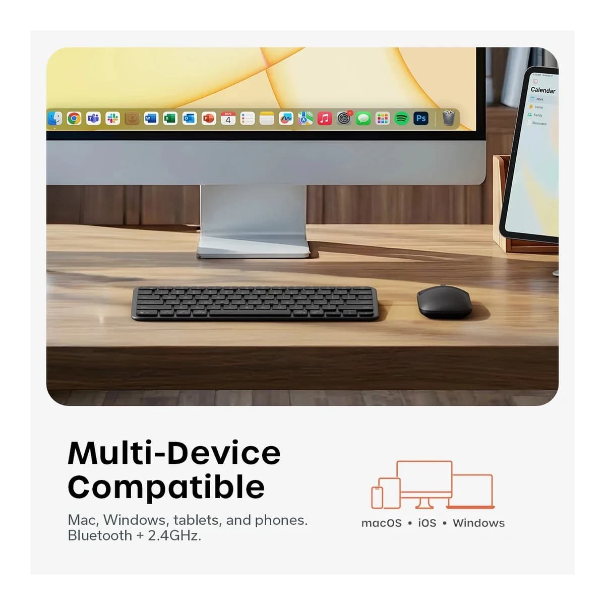 SATECHI Komplet tipkovnica i miš Slim CEX1 Wireless Combo, Bežični, US English, Space Black
