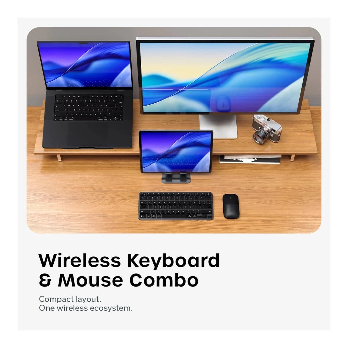 SATECHI Komplet tipkovnica i miš Slim CEX1 Wireless Combo, Bežični, US English, Space Black