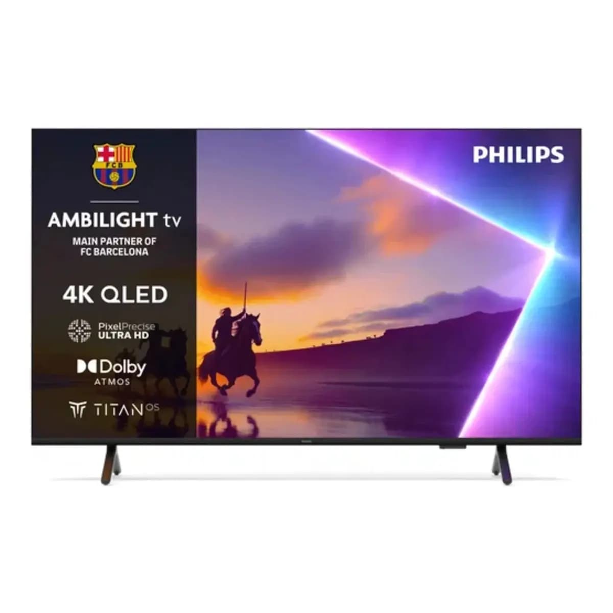 PHILIPS TV 65" 4K QLED 65PUS8510, Smart TV, Titan OS, Ambilight, Pixel Precise Ultra HD, Dolby Atmos, 60Hz