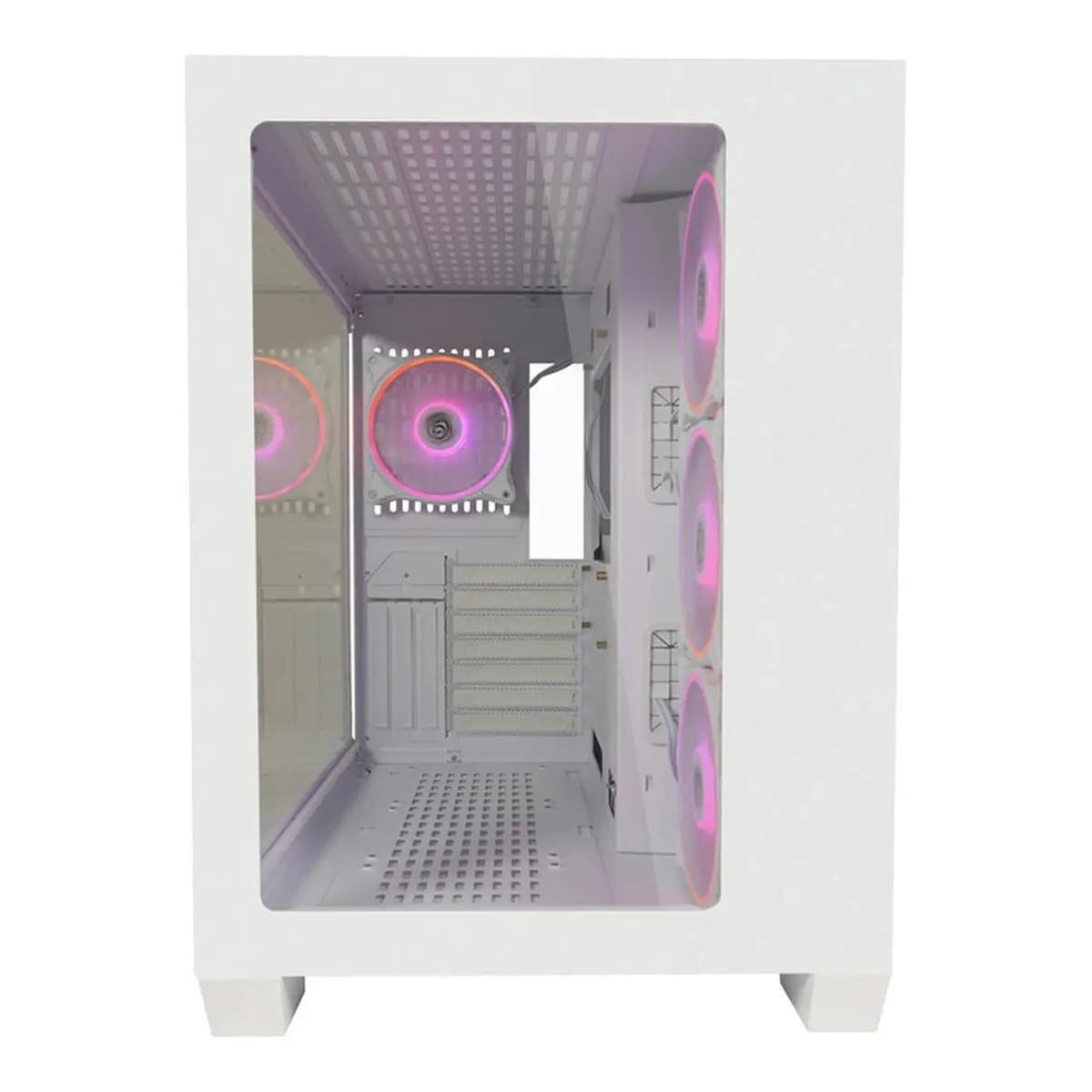 LC POWER Kuciste Gaming 807W Stormwatch_X, Midi-ATX, Bijelo, 4x 120mm ARGB fan, 1x USB-C