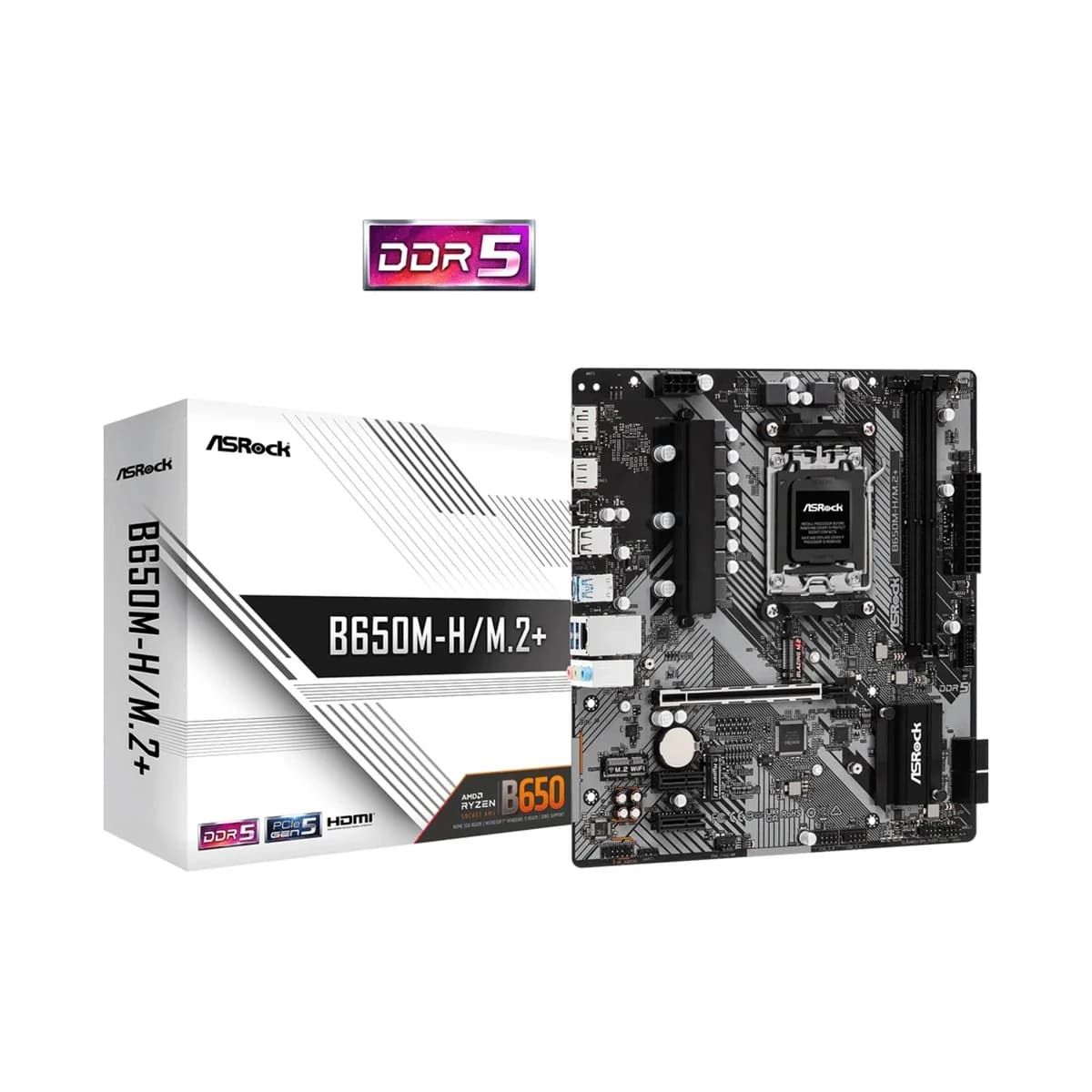 ASROCK Matična B650M-H/M.2+, AM5, B650, DDR5, mATX