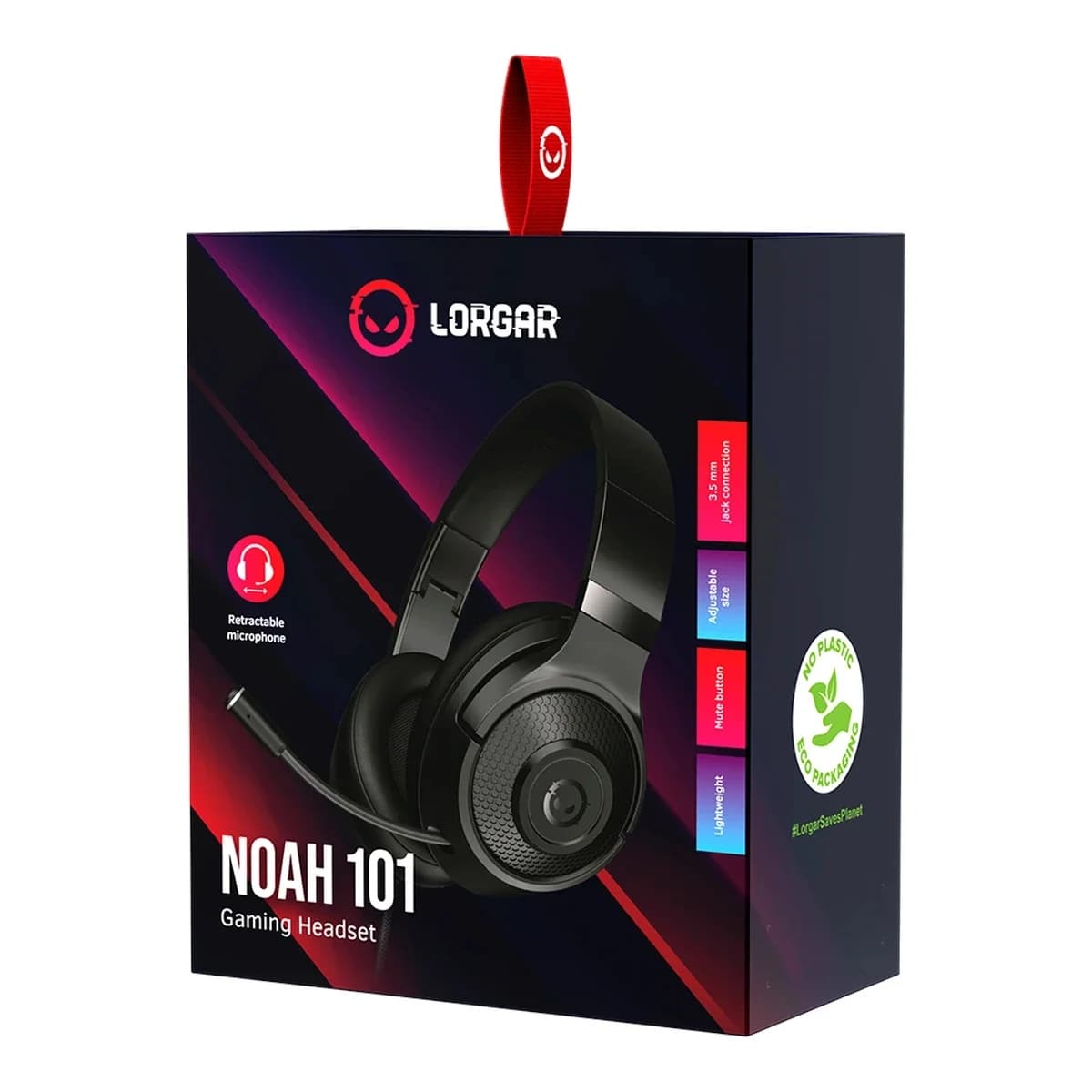LORGAR Slušalice Noah 101, 3.5mm jack, Mikrofon, Kabel 2m, Sklopivi dizajn