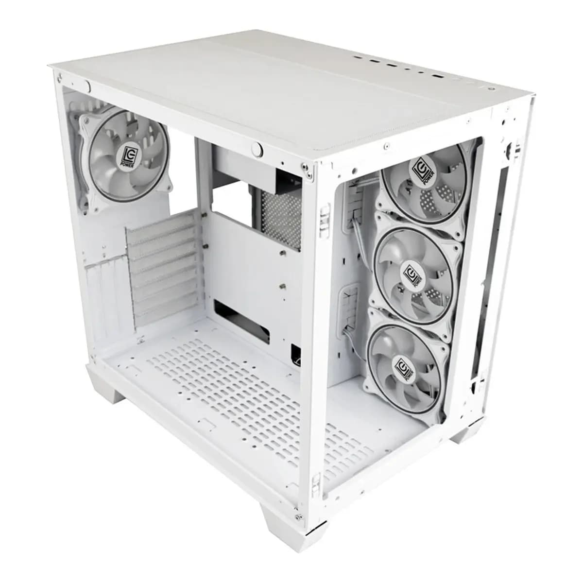 LC POWER Kuciste Gaming 807W Stormwatch_X, Midi-ATX, Bijelo, 4x 120mm ARGB fan, 1x USB-C