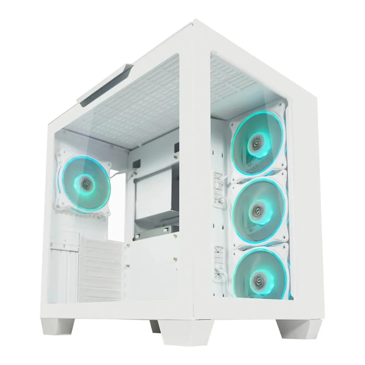LC POWER Kuciste Gaming 807W Stormwatch_X, Midi-ATX, Bijelo, 4x 120mm ARGB fan, 1x USB-C