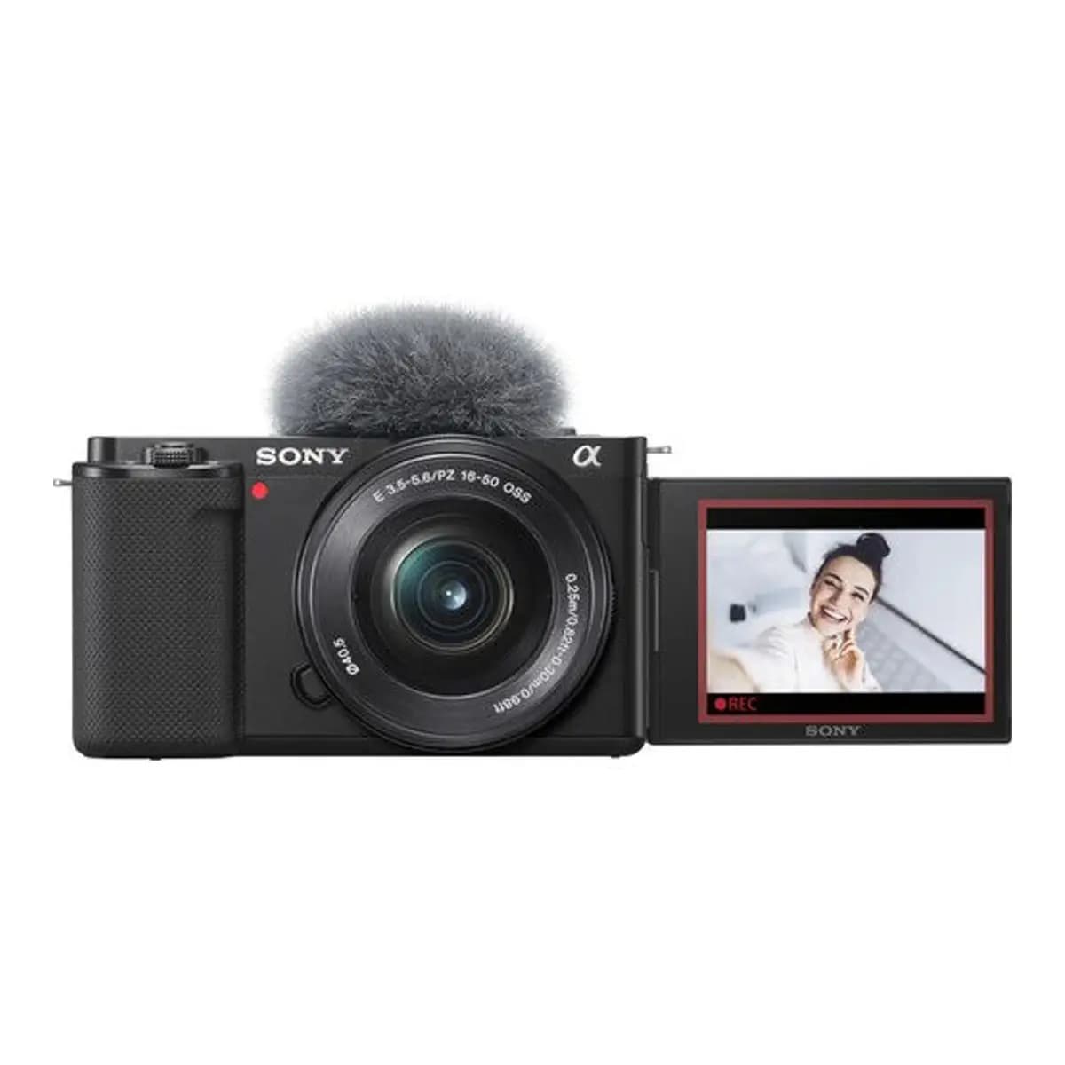 SONY Fotoaparat ZV-E10 + objektiv 16-50mm F3.5-5.6 OSS II, APS-C senzor, 4K snimanje, Automatski fokus, Crni