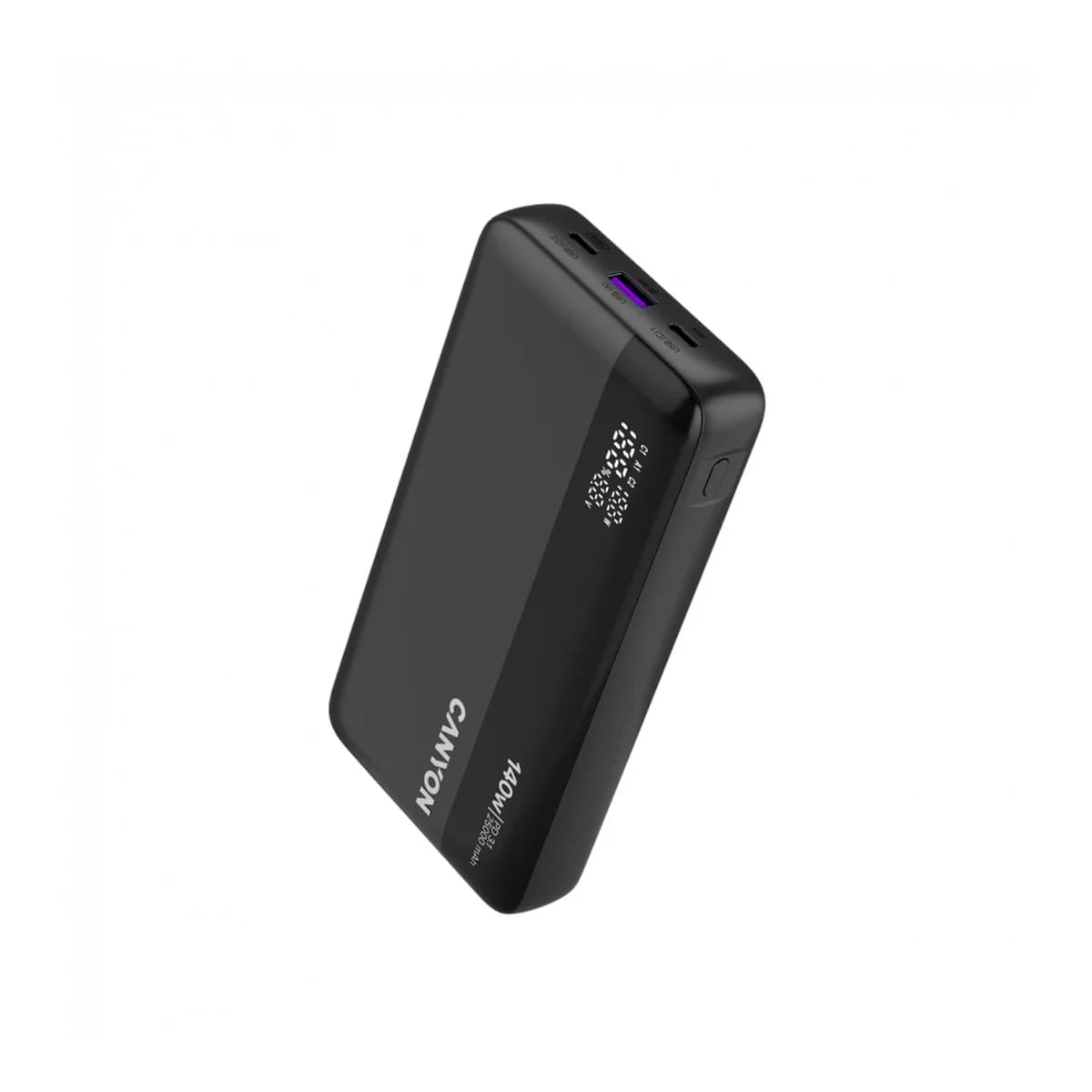 CANYON Power Bank PB-240, 25000mAh, PD 140W, Digitalni zaslon, Dark Grey