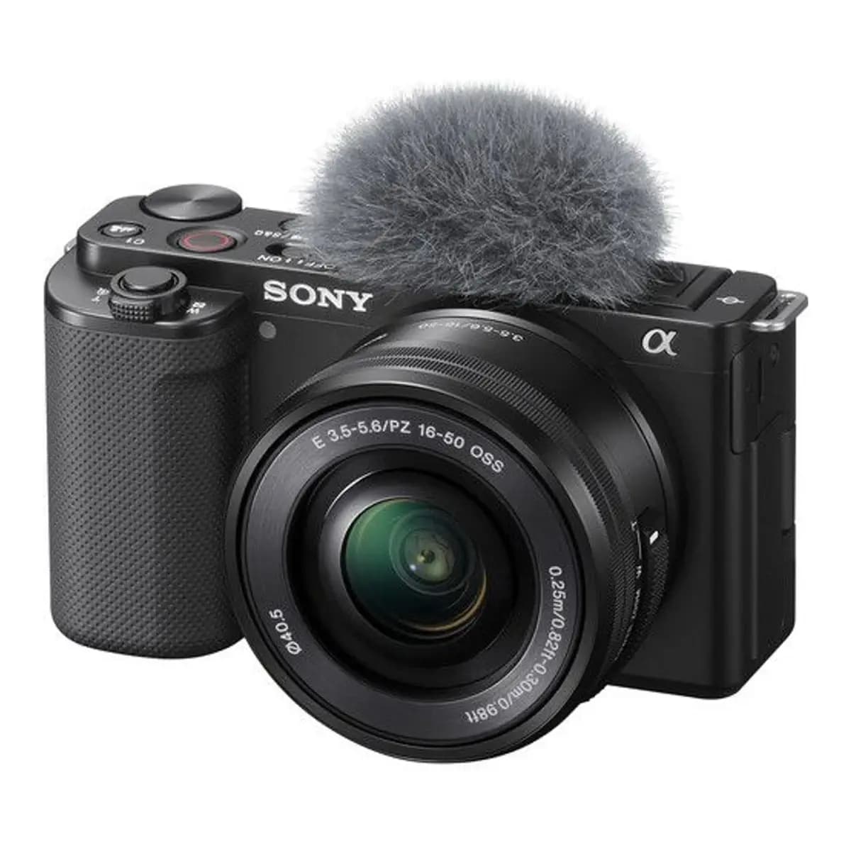 SONY Fotoaparat ZV-E10 + objektiv 16-50mm F3.5-5.6 OSS II, APS-C senzor, 4K snimanje, Automatski fokus, Crni
