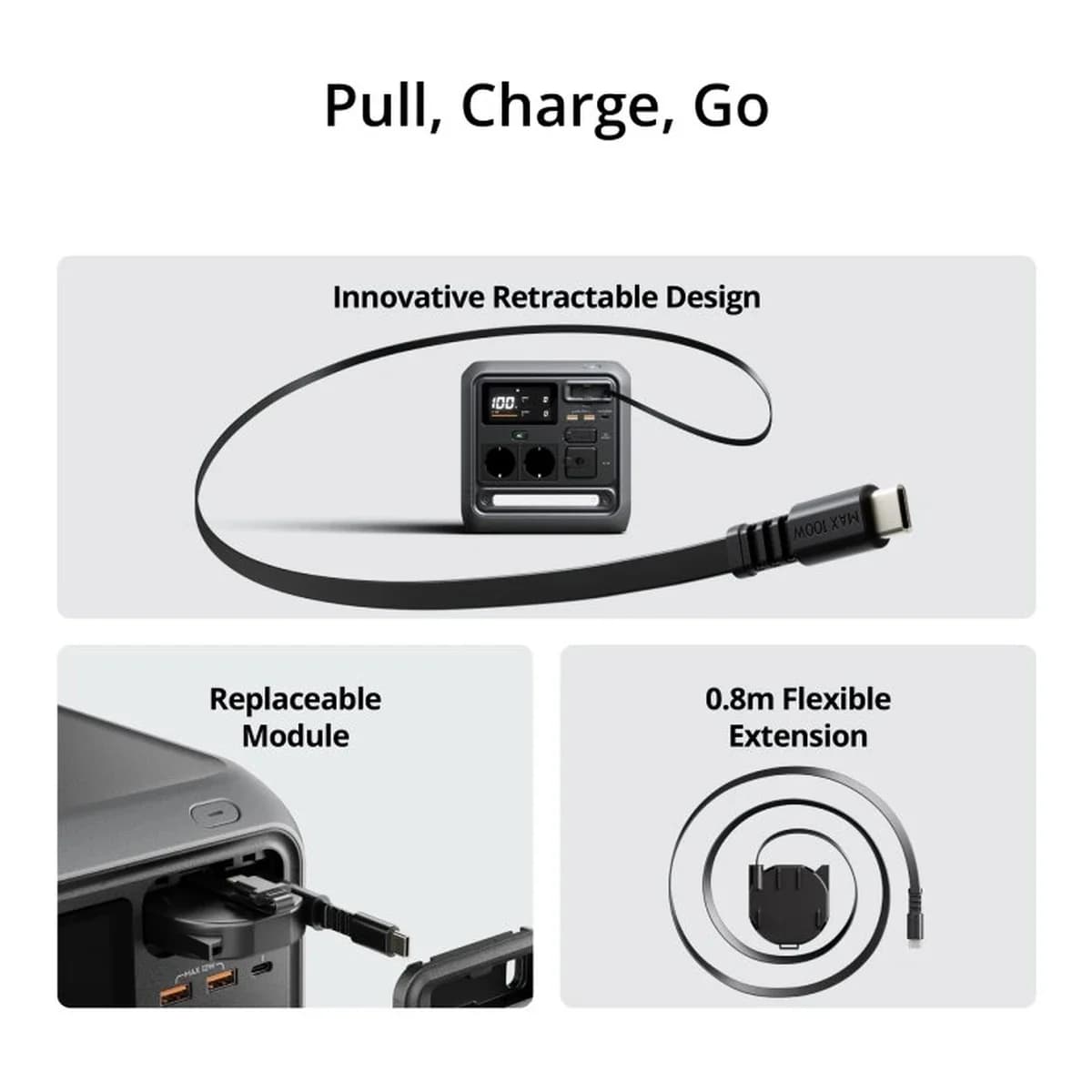 DJI Prijenosna Power Stanica Power 1000 Mini (EU), 1024Wh, 2200W Max AC Output, Brzo Punjenje