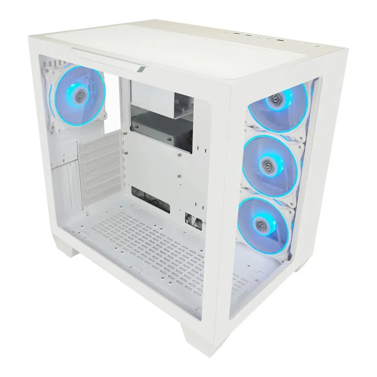 LC POWER Kuciste Gaming 807W Stormwatch_X, Midi-ATX, Bijelo, 4x 120mm ARGB fan, 1x USB-C