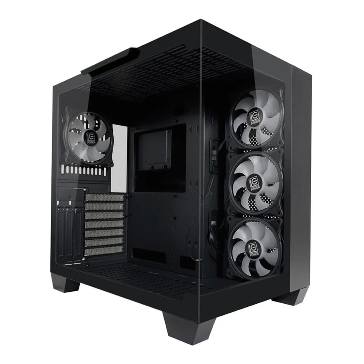 LC POWER Kuciste Gaming 809B, E-ATX, Crno, 4x 120mm ARGB, Kaljeno staklo, USB-C