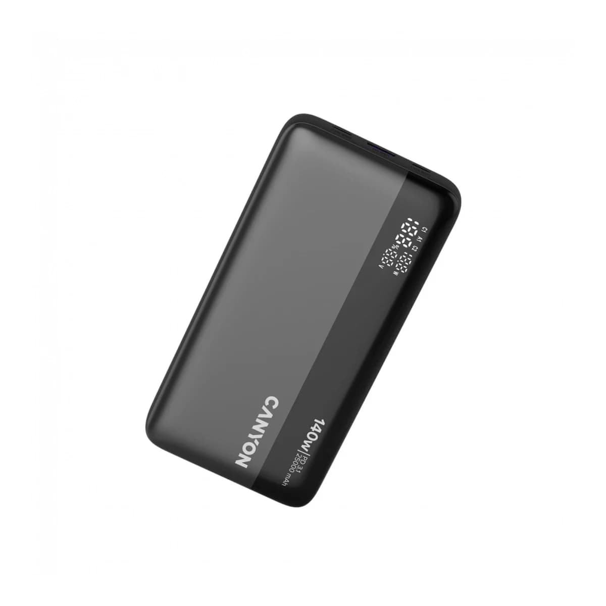 CANYON Power Bank PB-240, 25000mAh, PD 140W, Digitalni zaslon, Dark Grey