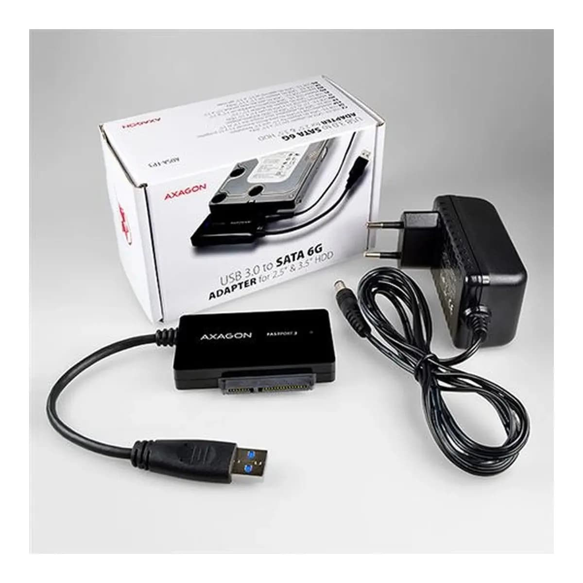 AXAGON USB na SATA Adapter 5Gbps ADSA-FP3, USB 3.0, AC adapter