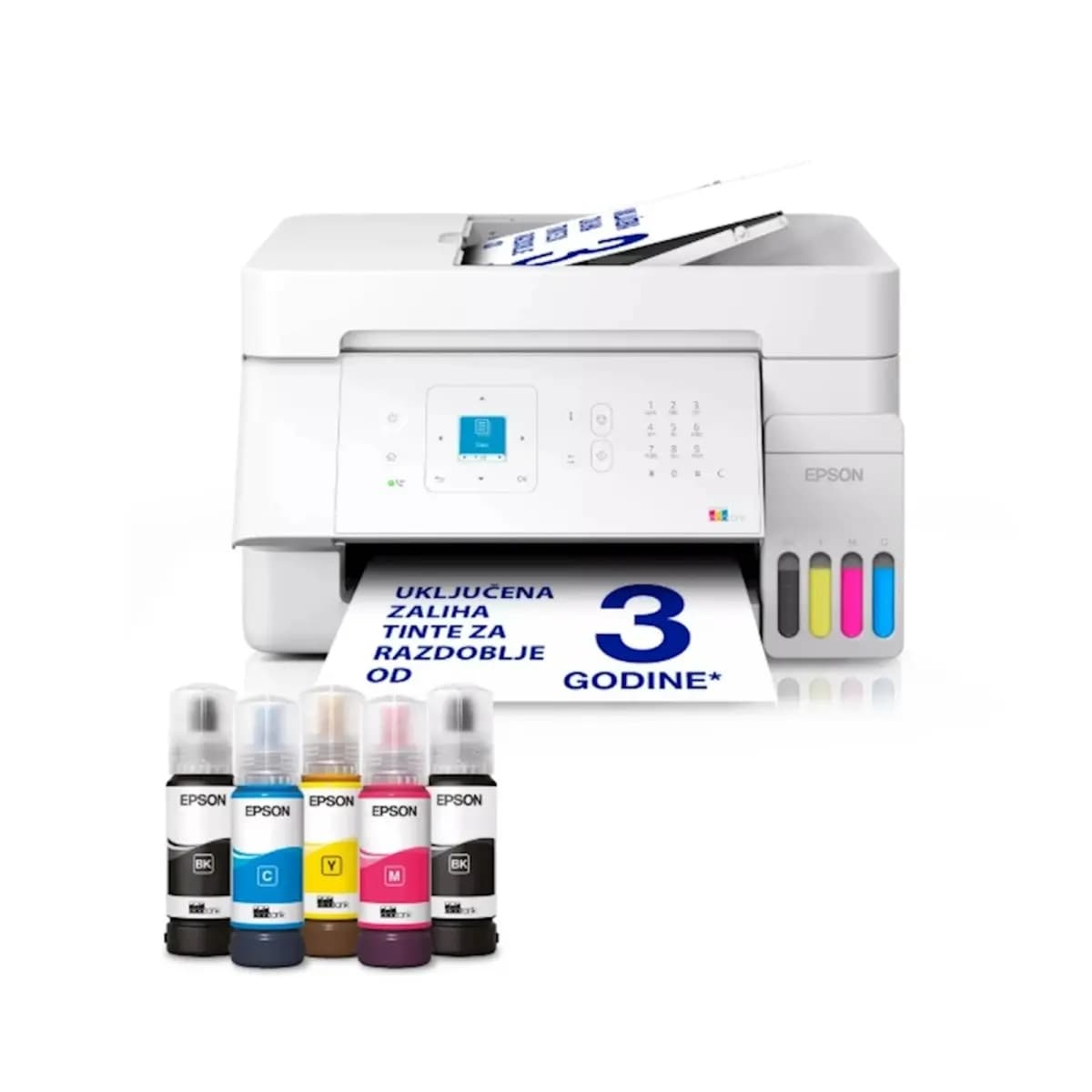 EPSON EcoTank Printer MFP L5396, Print/Scan/Copy/Fax, WiFi/USB/Ethernet, Refillable Ink