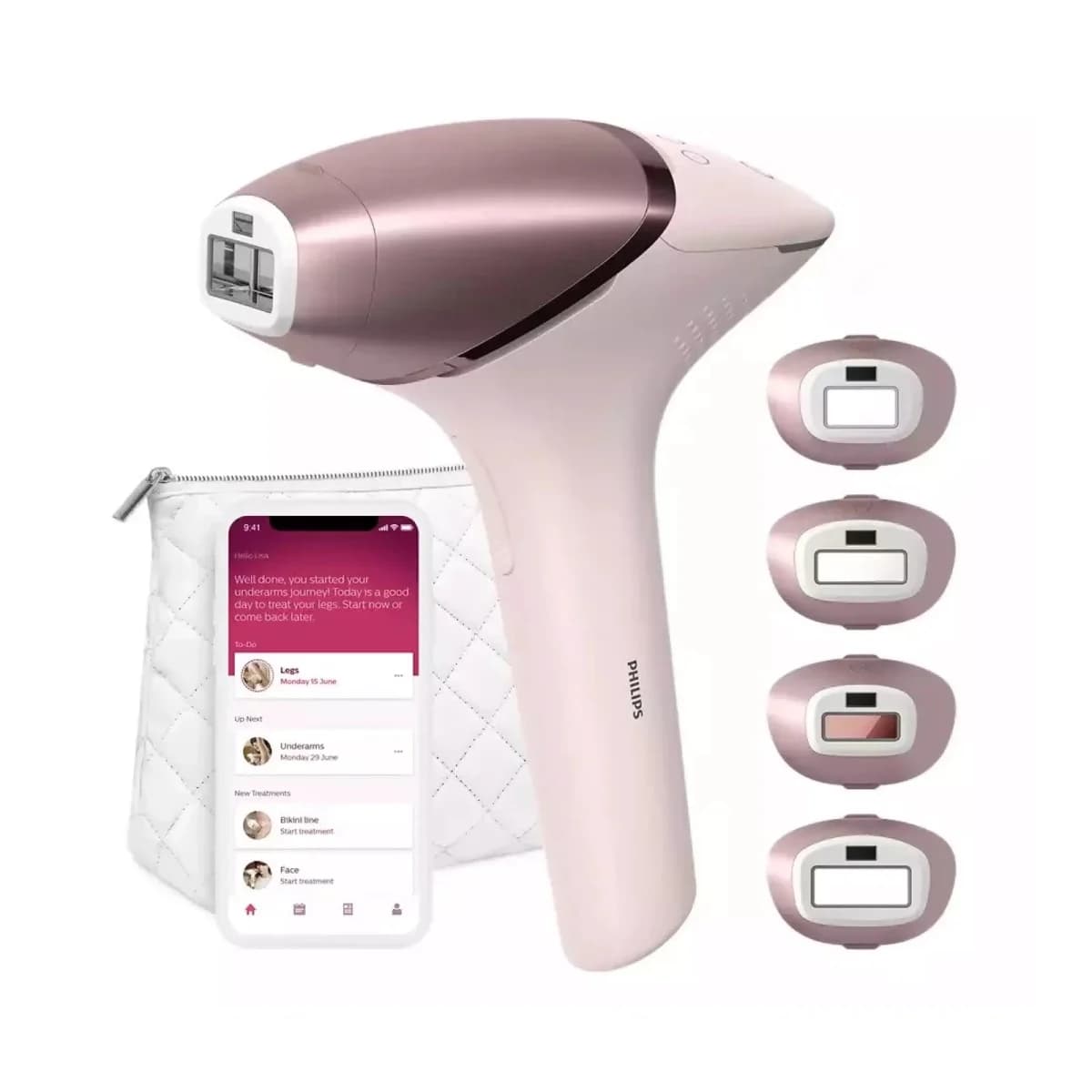 PHILIPS IPL Epilator Lumea BRI9580, Bežični i žični rad, SensoAdapt, Li-ion baterija, Bijelo-zlatni