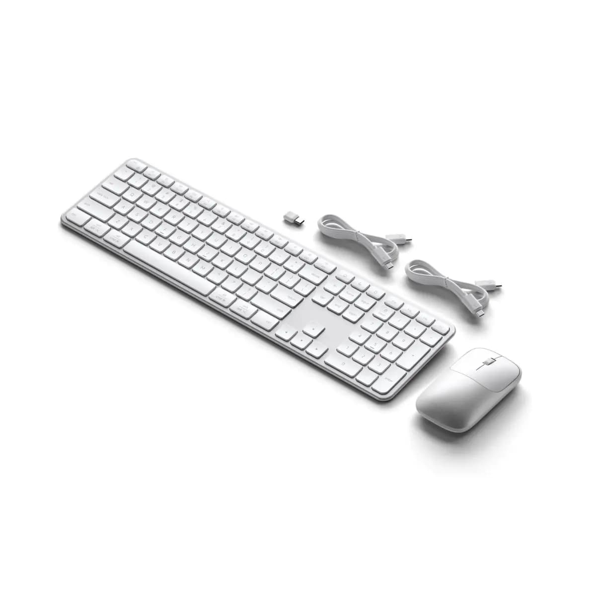SATECHI Komplet tastatura i miš Slim CEX3 Wireless Combo, Bežični, US English, Silver