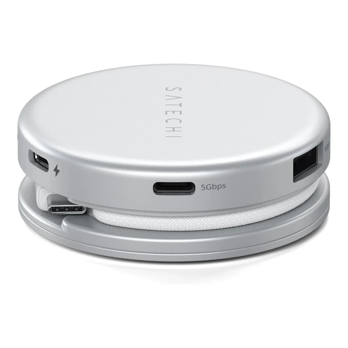 SATECHI Multiport Adapter Onthe-Go 5-in-1, HDMI 4K 60Hz, USB-C PD 60W, SD Card Reader, Silver