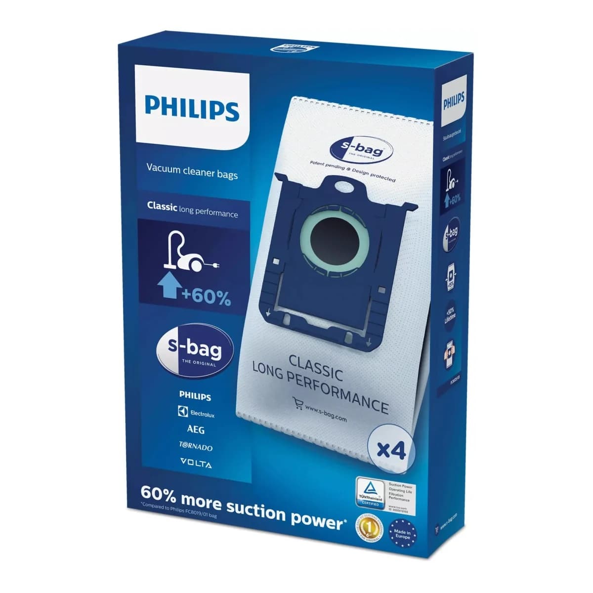 PHILIPS Kese za usisivač FC8021/03, S-Bag, Sintetika, 4 komada pack