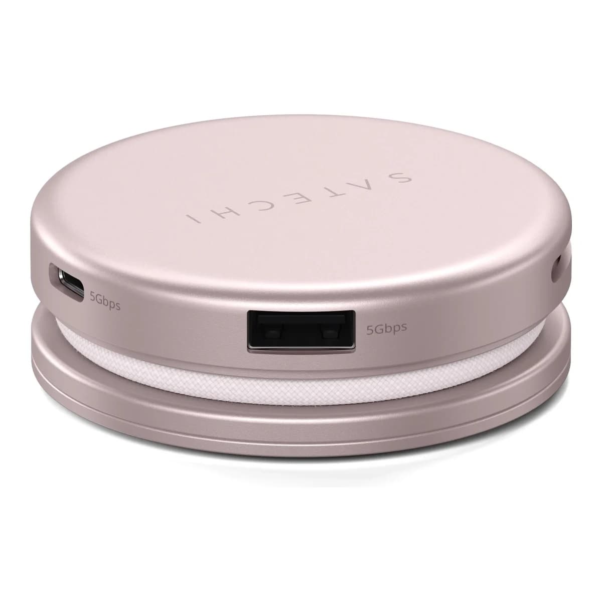 SATECHI USB-C Adapter On-the-Go 5-in-1 Multiport, HDMI 4K 60Hz, USB-C PD 60W, SD čitač kartica, Blush