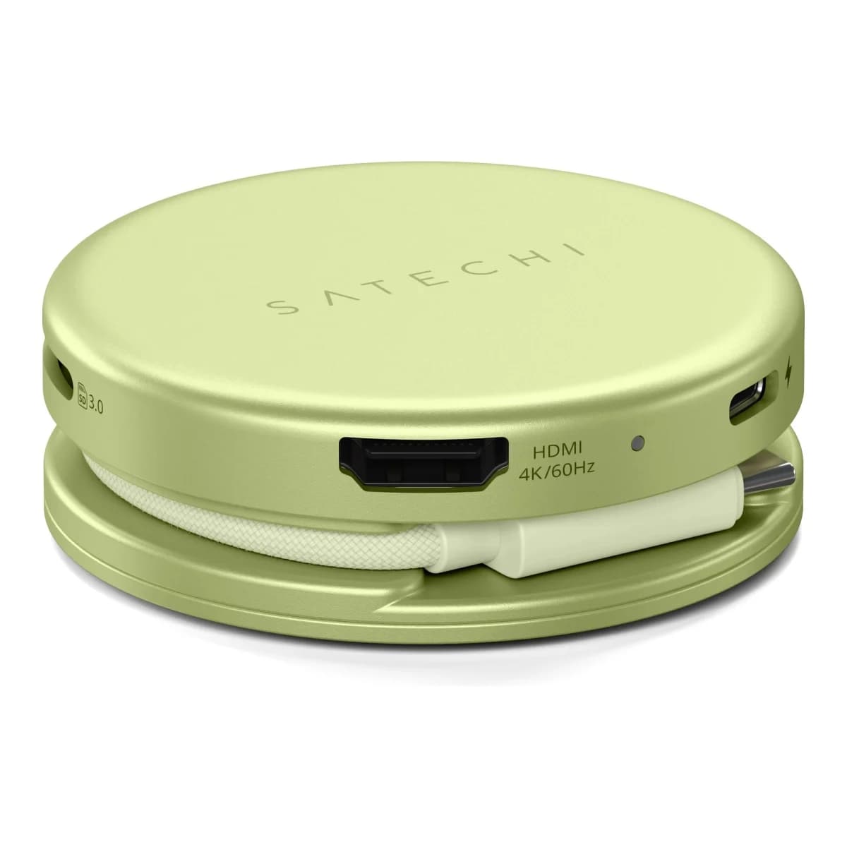 SATECHI Multiport Adapter On-the-Go 5-in-1, HDMI 4K 60Hz, USB-C PD 60W, SD čitač kartica, Citrus