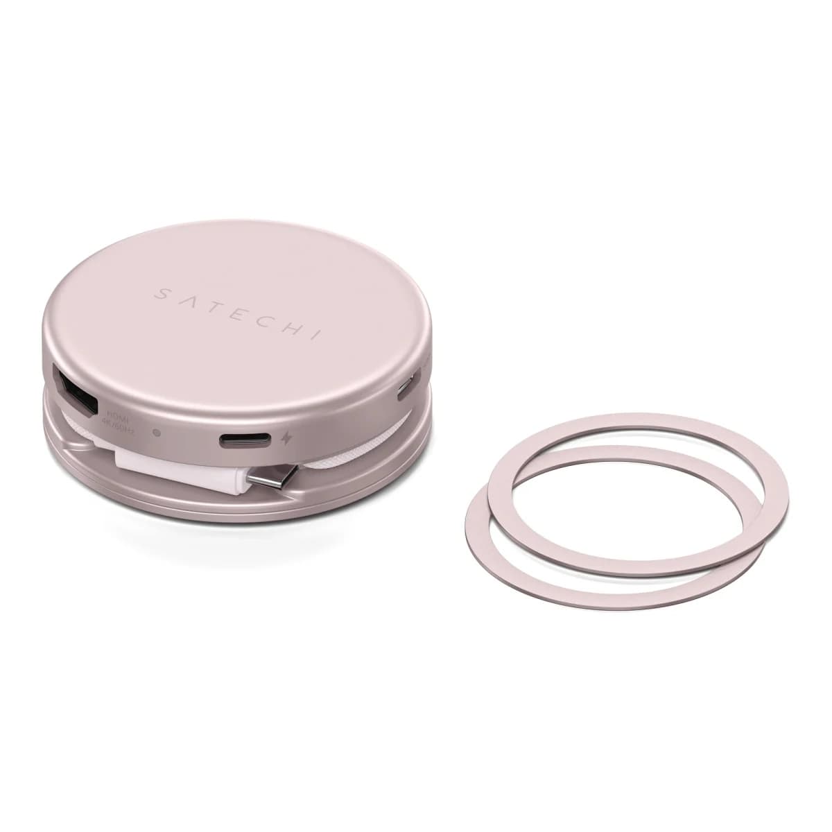 SATECHI USB-C Adapter On-the-Go 5-in-1 Multiport, HDMI 4K 60Hz, USB-C PD 60W, SD čitač kartica, Blush