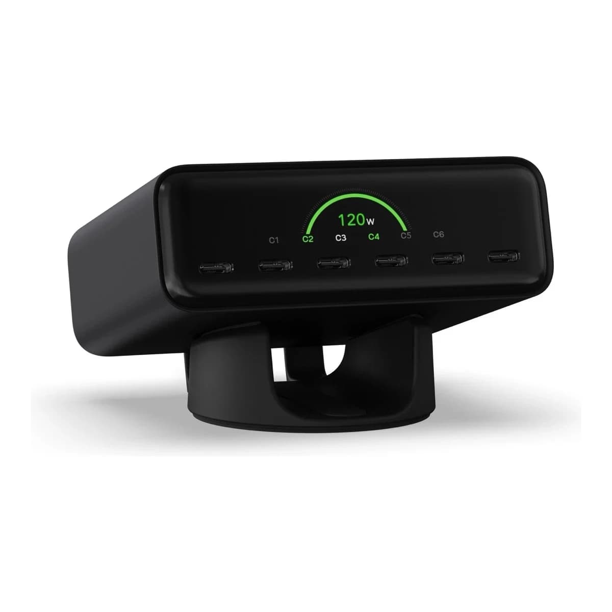 SATECHI Stolni punjač ChargeView, 240W, 6xUSB-C, Space Black