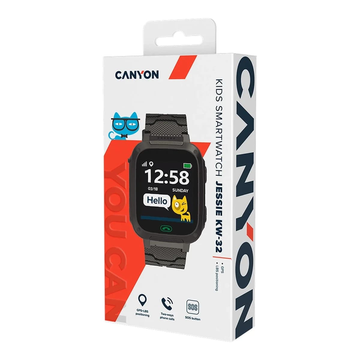 CANYON Pametni Sat Jessie KW-32 GPS, 4G, IP67, Black/Blue